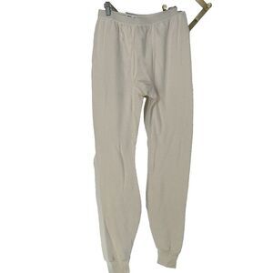 Morgan Long John Thermal Base Layer Pants Size XL Made in USA Ivory Outdoors